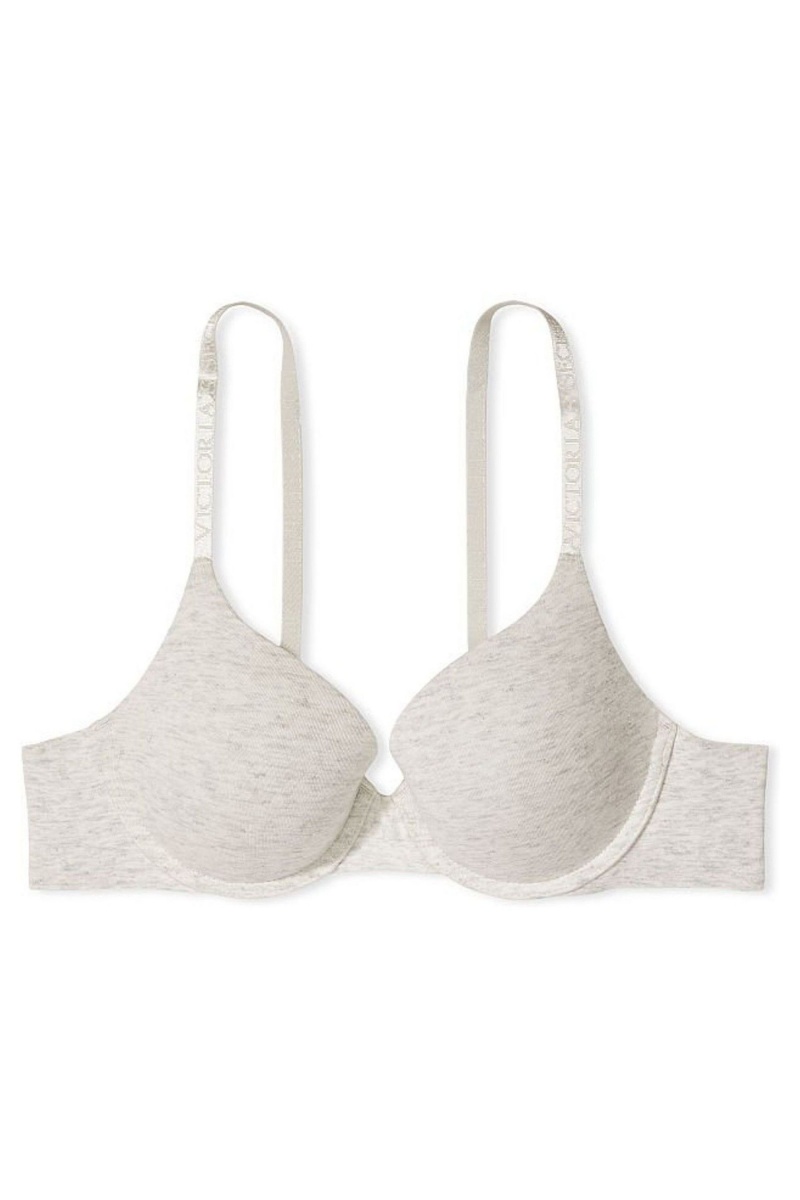 Victoria's Secret The T-Shirt Lightly Podsite Logo Remienkove Full Cup Bra Siva | IWHNU-3410