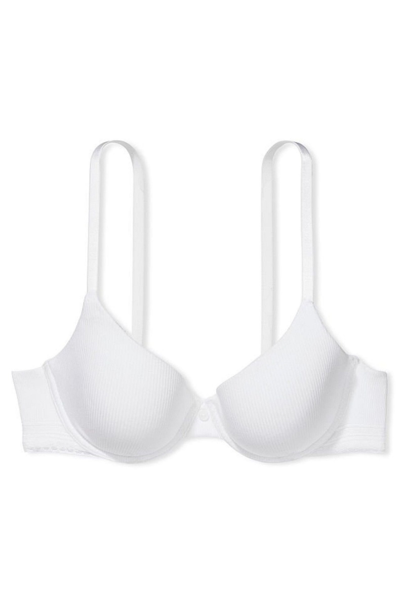 Victoria's Secret The T-Shirt Smooth Lightly Podsite T-Shirt Bra Biele | BQFAM-4587