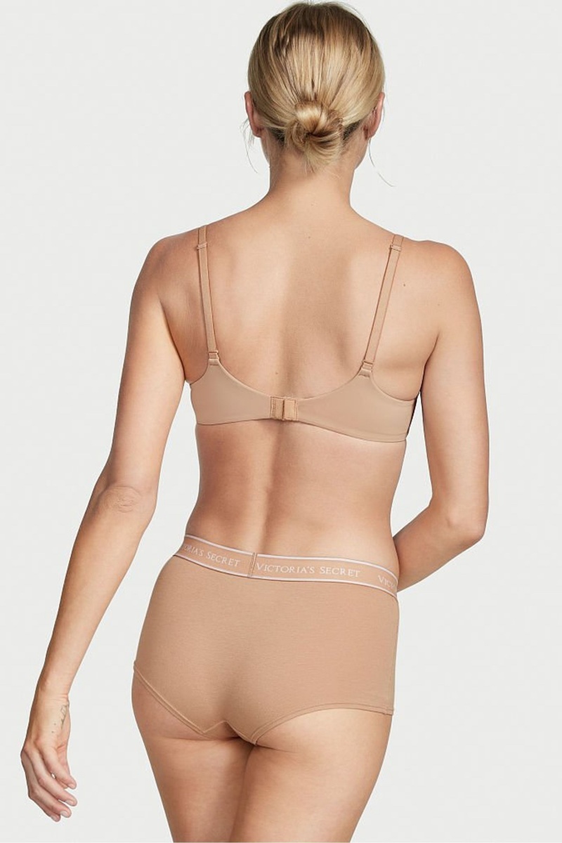 Victoria's Secret The T-Shirt Smooth Lightly Podsite Non Wired T-Shirt Bra Praline Nude | SYIOZ-7962