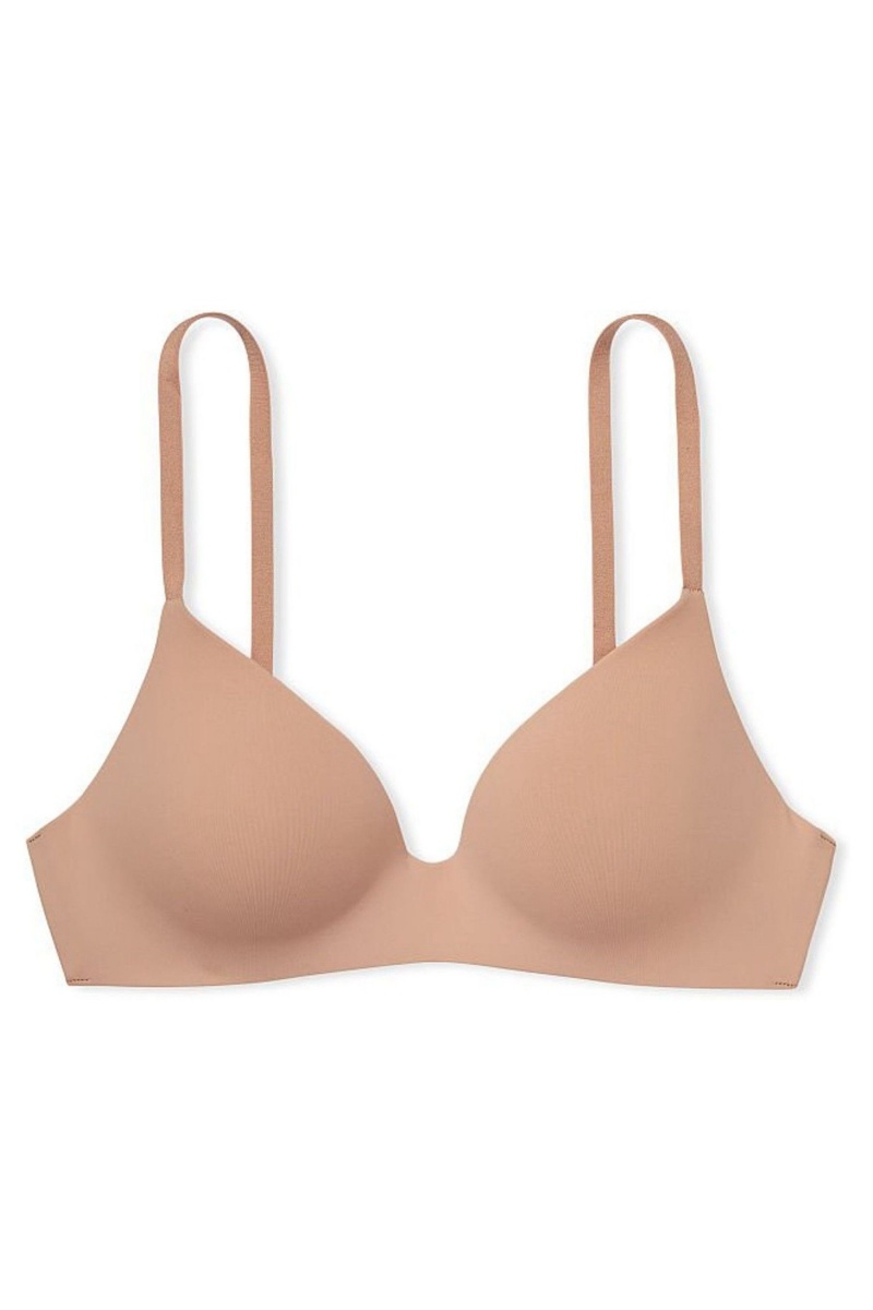 Victoria's Secret The T-Shirt Smooth Lightly Podsite Non Wired T-Shirt Bra Praline Nude | SYIOZ-7962