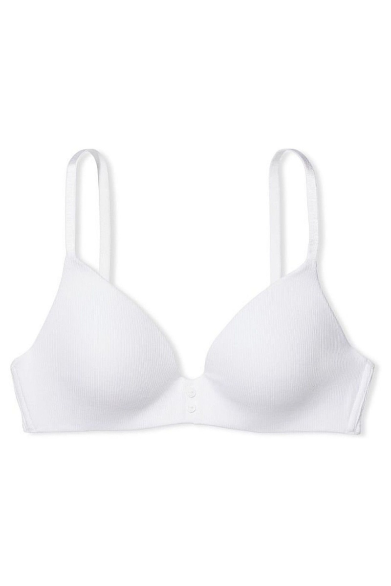 Victoria's Secret The T-Shirt Smooth Lightly Podsite Non Wired T-Shirt Bra Biele | RQNLU-1627