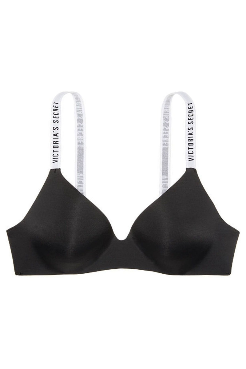 Victoria's Secret The T-Shirt Smooth Logo Remienkove Lightly Podsite Non Wired T-Shirt Bra Modre | IWDGR-0196