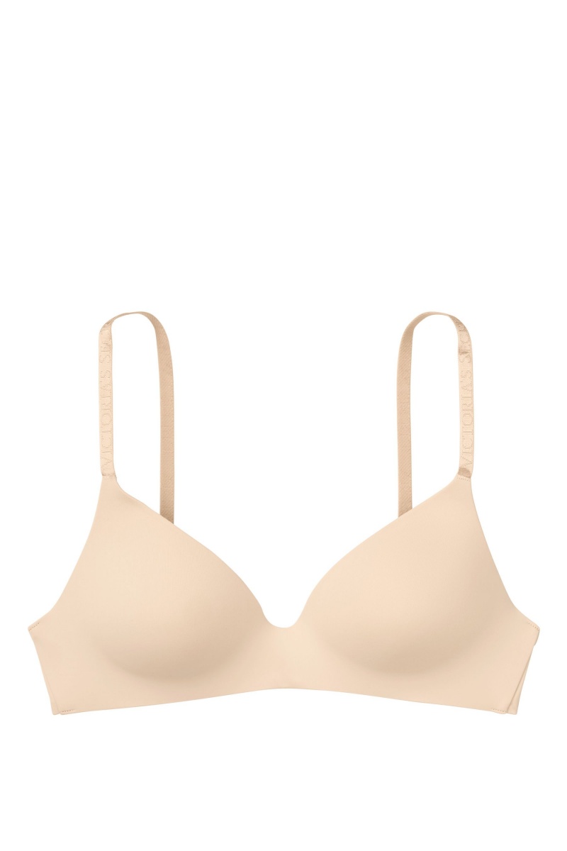 Victoria's Secret The T-Shirt Smooth Logo Remienkove Lightly Podsite Non Wired T-Shirt Bra Modre | KRGBP-0319