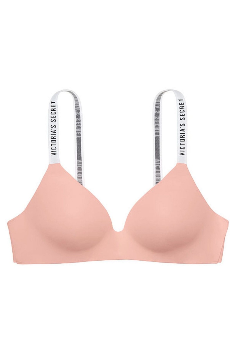 Victoria's Secret The T-Shirt Smooth Logo Remienkove Lightly Podsite Non Wired T-Shirt Bra Modre | TISMP-1309