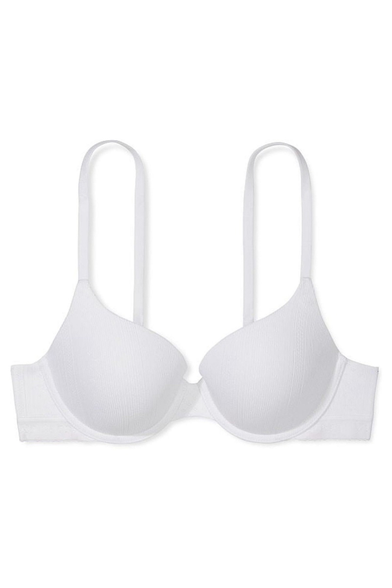 Victoria's Secret The T-Shirt Smooth Push Up T-Shirt Bra Biele | YNTAR-7069