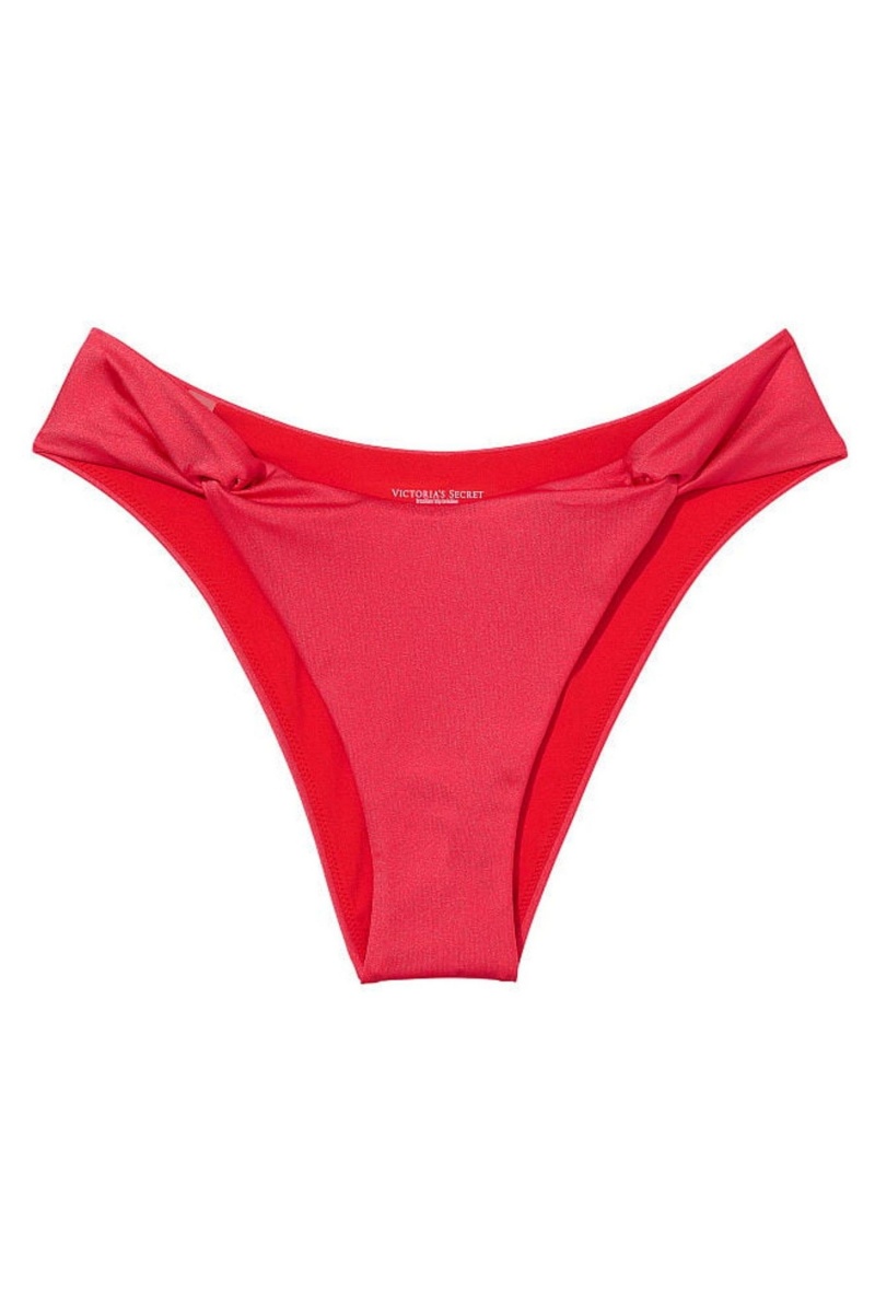 Victoria's Secret Twist Brazilian Bikiny Bottom Červené | FPHLG-6071