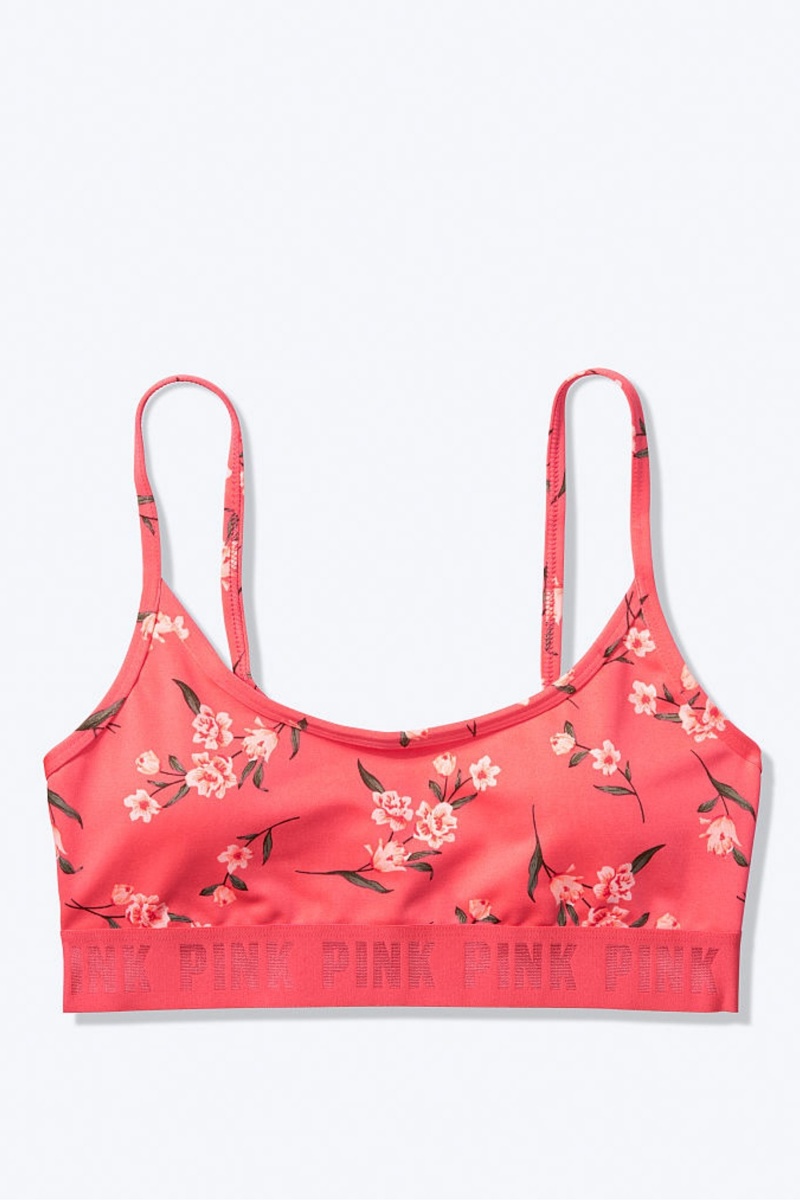 Victoria's Secret Ultimate Scoop Lightly Podsite Sports Bra Ruzove | IKQGE-6543