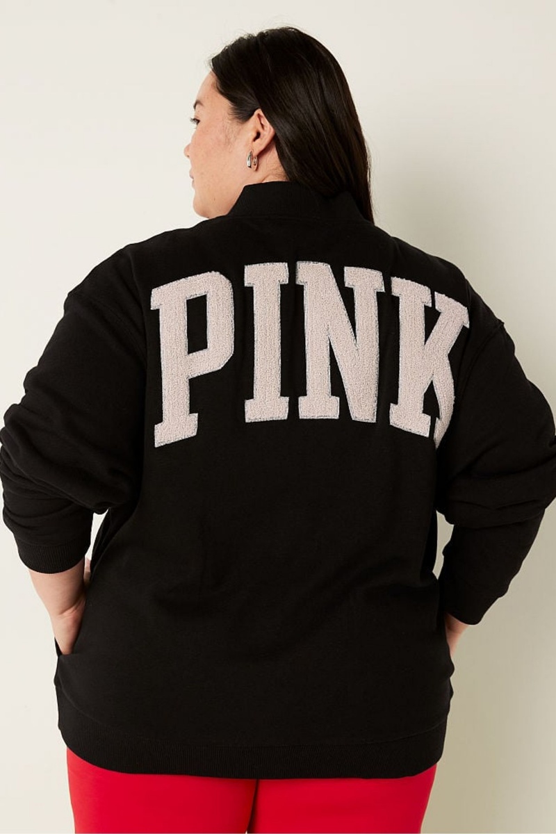 Victoria\'s Secret Varsity Jacket Čierne | EYCVD-3968