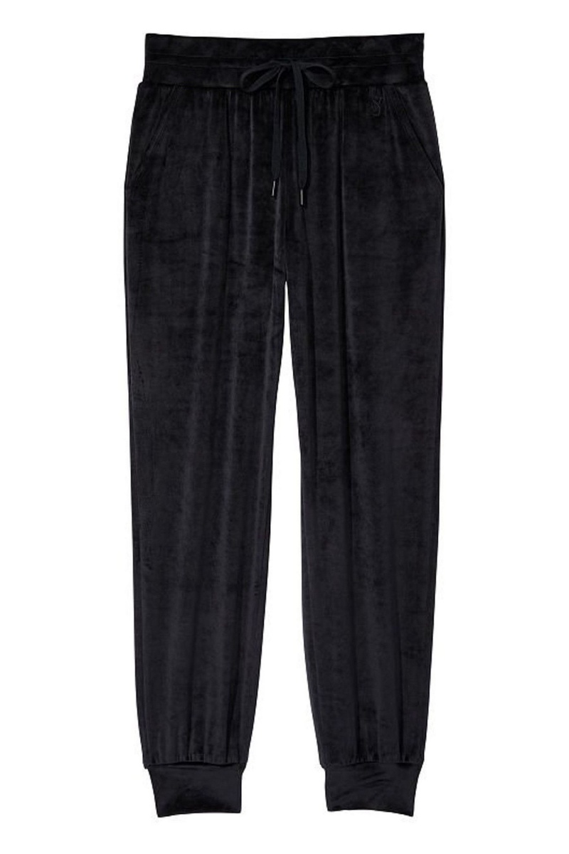 Victoria\'s Secret Velour Jogger Čierne | BTKMD-3486