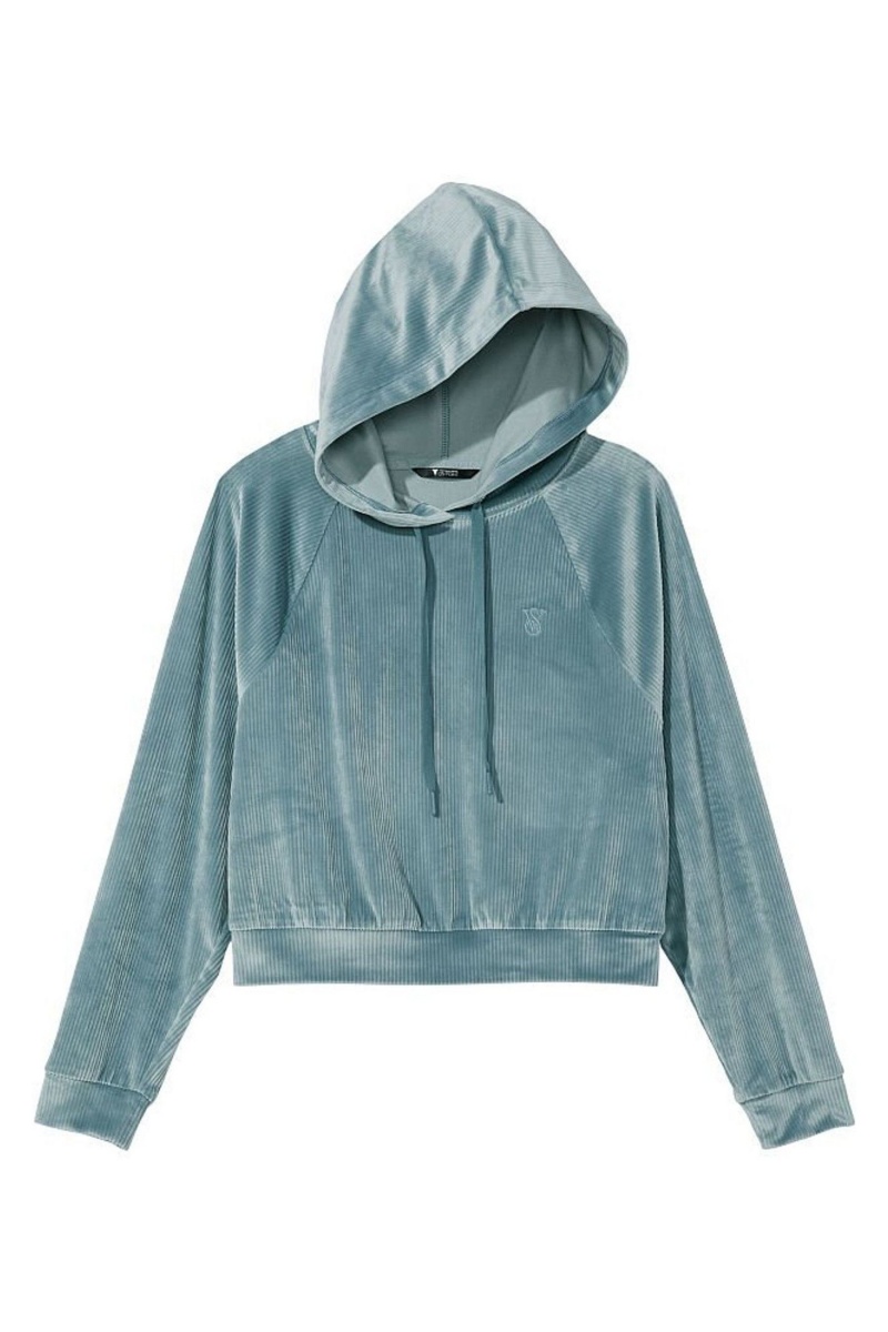 Victoria's Secret Velour Lounge Zip Up Hoodie Zelene | BDTZM-8769