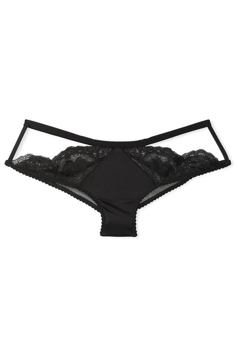 Victoria's Secret Very Sexy Cipkovane Cheeky Knickers Čierne | SNILO-6231