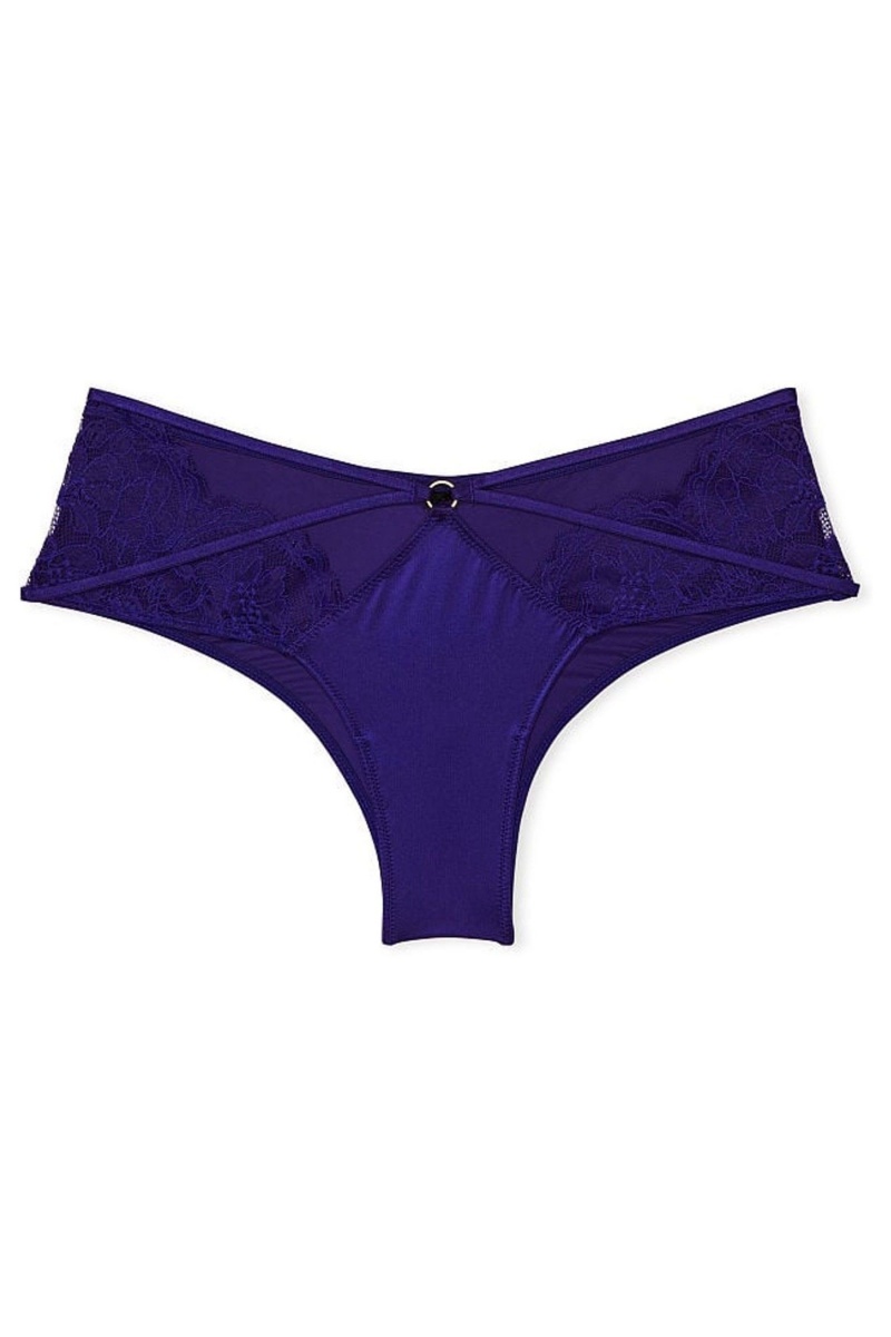 Victoria's Secret Very Sexy Cipkovane Cheeky Knickers Modre | IGBYR-6470