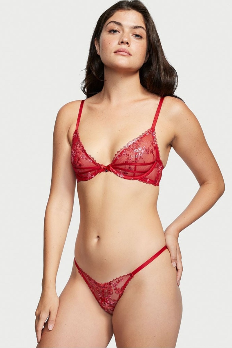 Victoria\'s Secret Very Sexy Cipkovane G String Knickers Červené | WFETG-9671