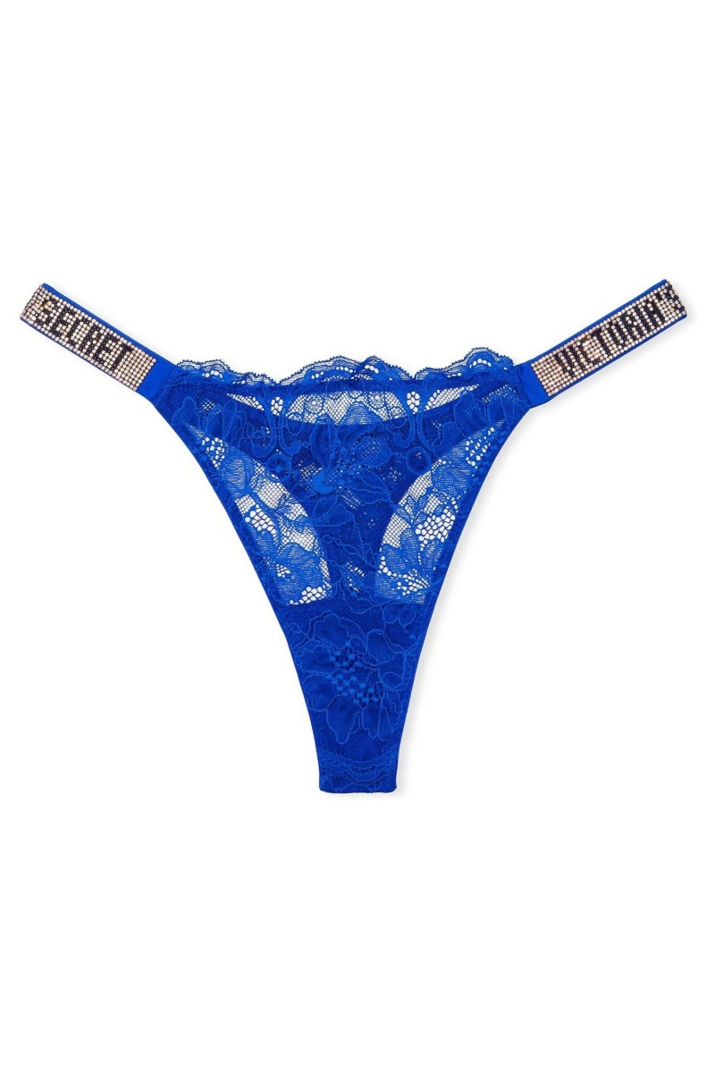 Victoria's Secret Very Sexy Cipkovane Shine Remienkove Tanga Knickers Čierne | YFKVD-4908