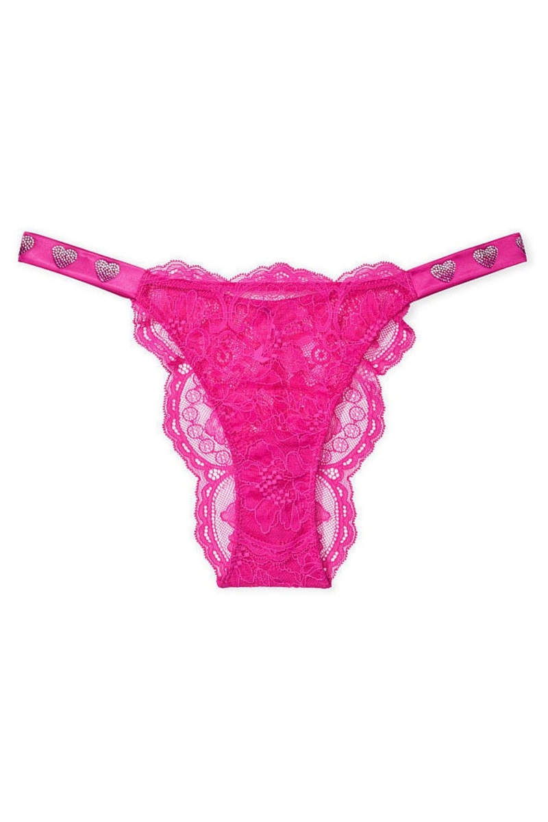 Victoria's Secret Very Sexy Cipkovane Shine Remienkove Tanga Knickers Čierne | COWQL-8172