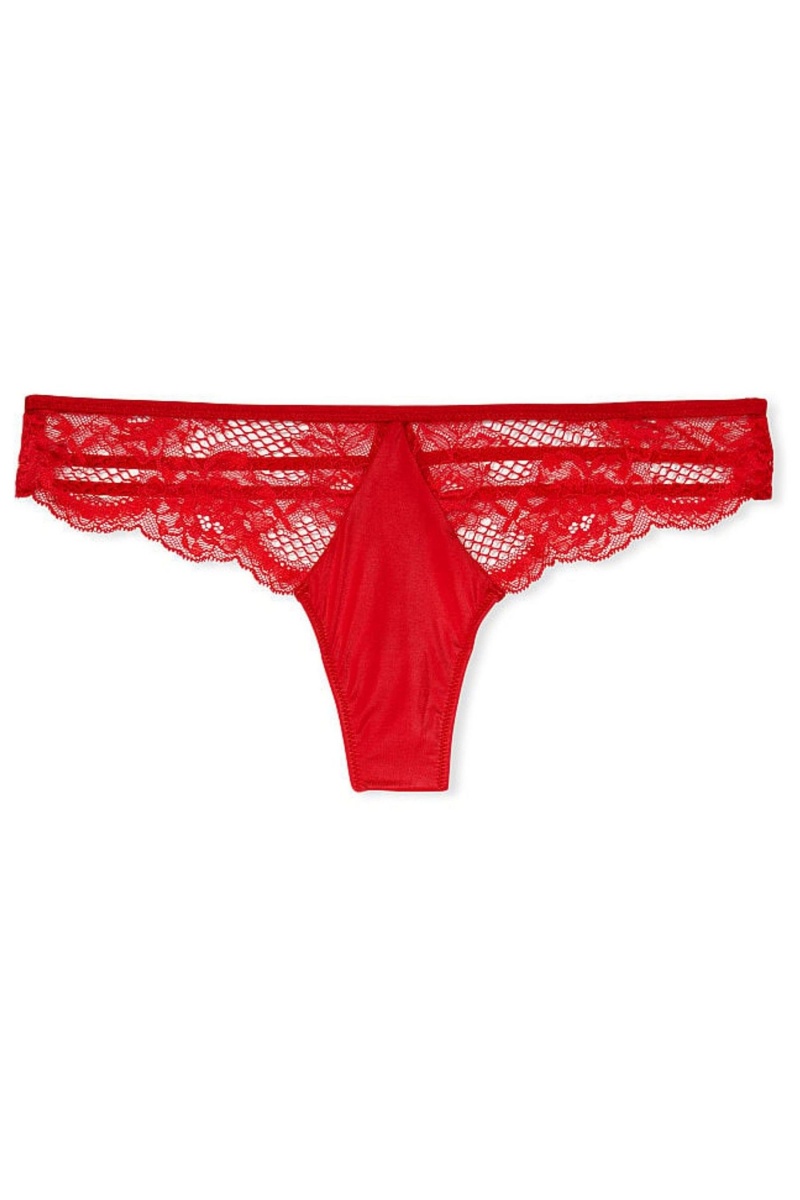 Victoria's Secret Very Sexy Cipkovane Tanga Knickers Červené | FHCPZ-2837