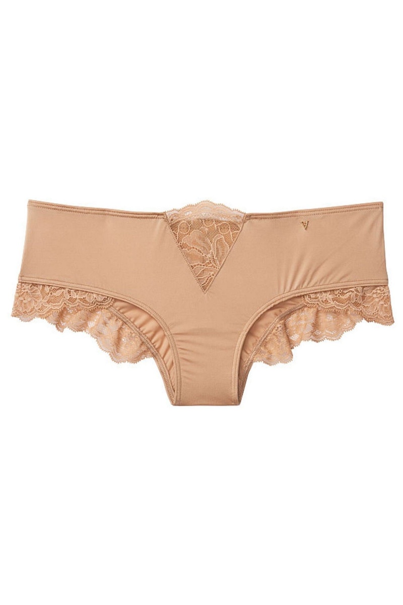 Victoria's Secret Very Sexy Cipkovane Trim Tanga Knickers Sweet Praline Nude | YQPLR-6389