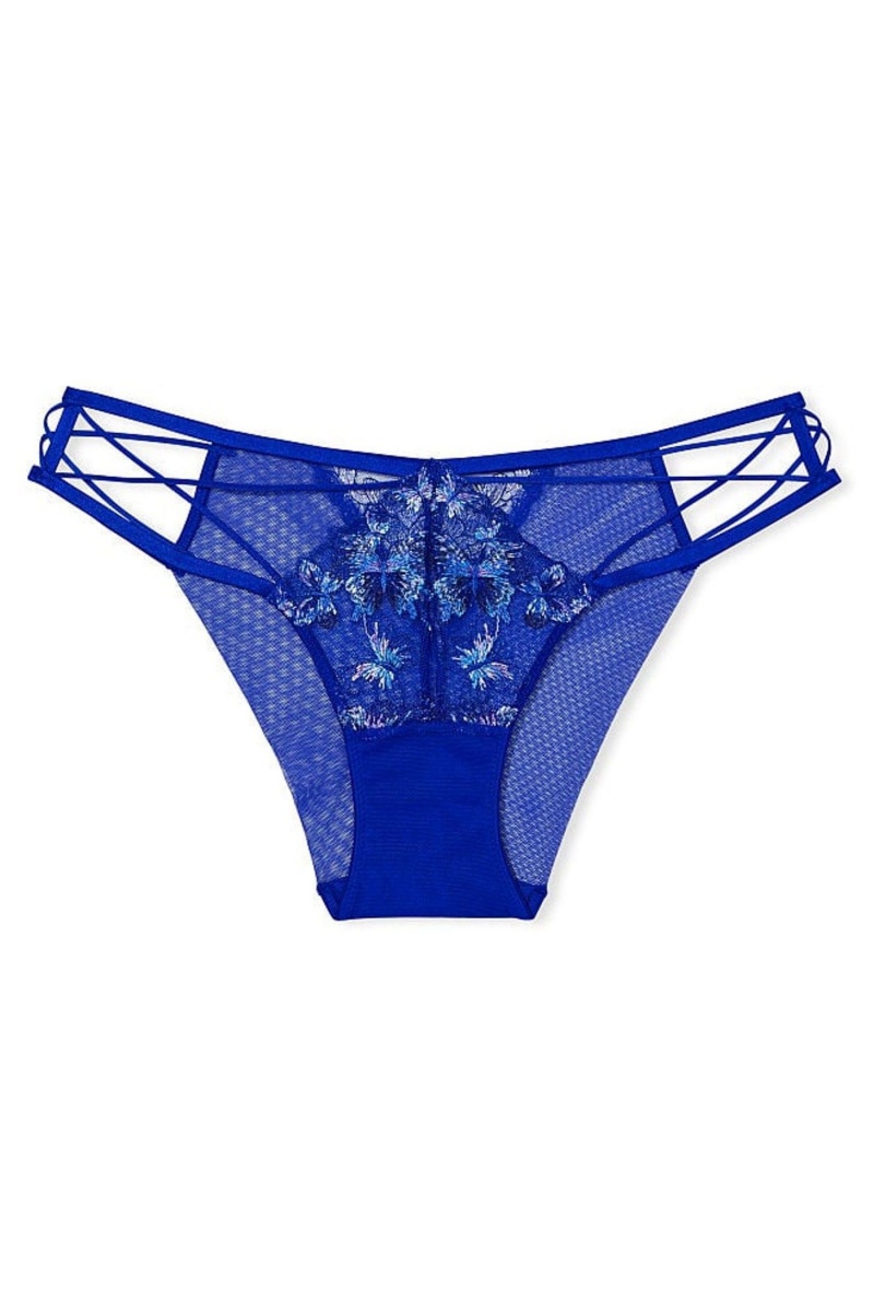 Victoria's Secret Very Sexy Embroidered Knickers Modre | EIDCL-8541