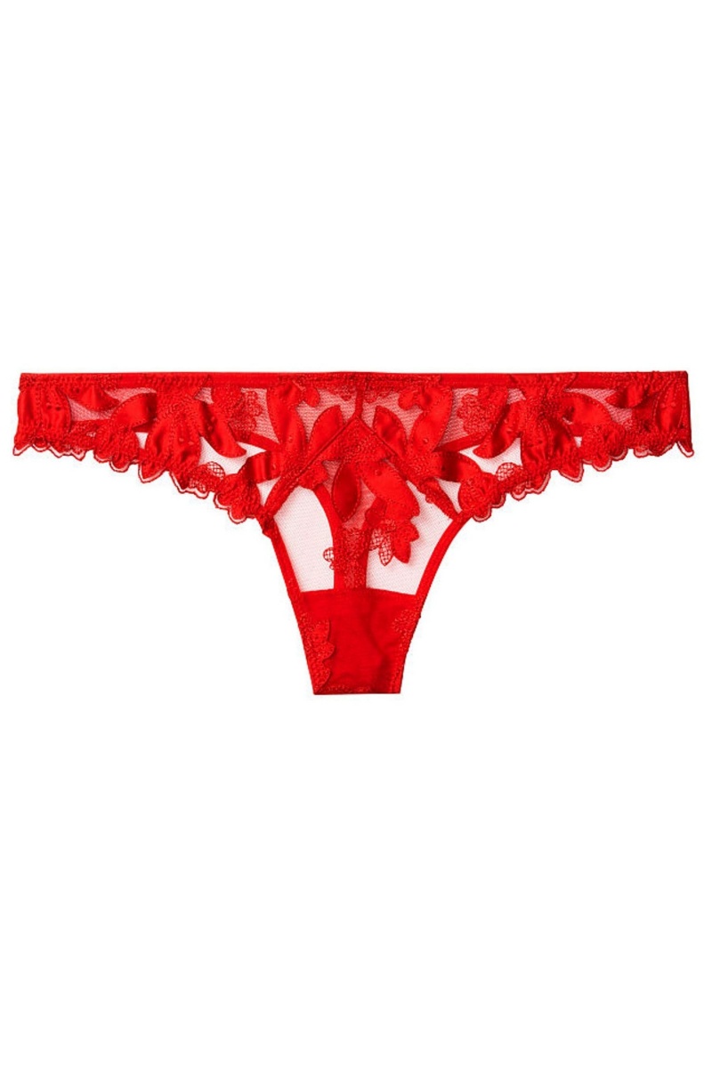 Victoria's Secret Very Sexy Embroidered Tanga Knickers Čierne | TPWBQ-3821