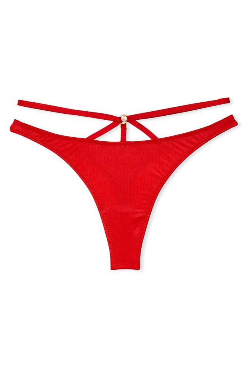 Victoria's Secret Very Sexy Remienkové Tanga Knickers Červené | KXZHQ-1875