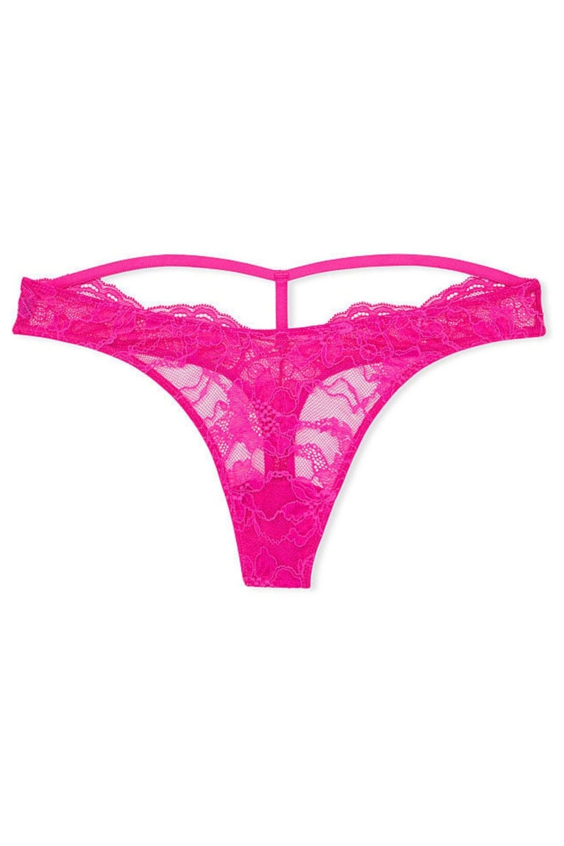 Victoria's Secret Very Sexy Shine Remienkove Cutout Back Tanga Knickers Fuchsie Ruzove | FIUJR-5847