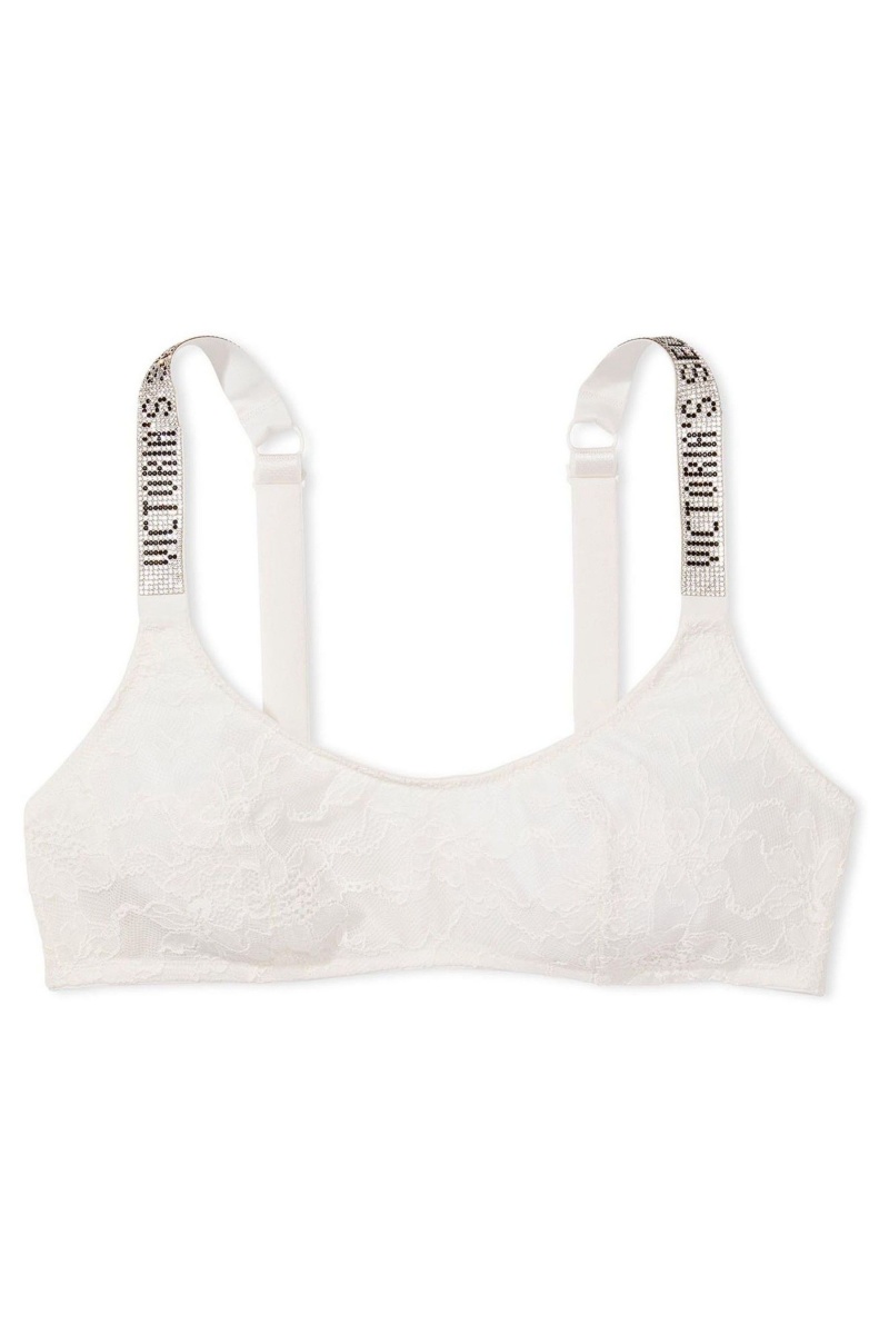 Victoria's Secret Very Sexy Shine Remienkove Cipkovane Bralette Čierne | AFZYT-0325