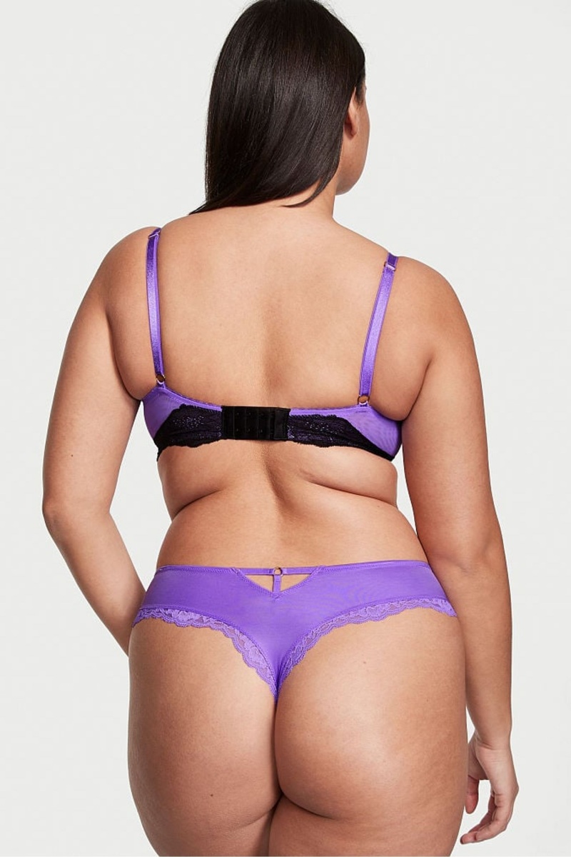 Victoria's Secret Very Sexy Smooth Cut Out Tanga Knickers Čierne | USJDQ-6325