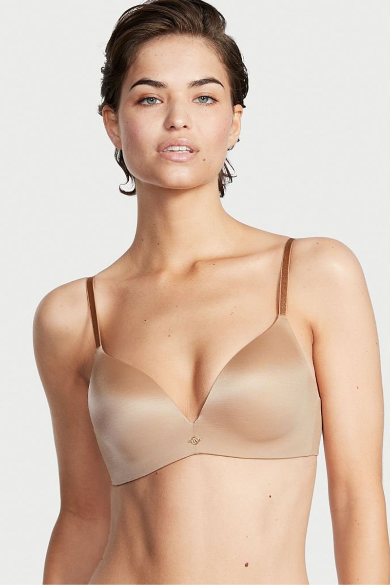 Victoria\'s Secret Very Sexy Smooth Non Wired Push Up Bra Sweet Praline Nude | FQIEK-2493