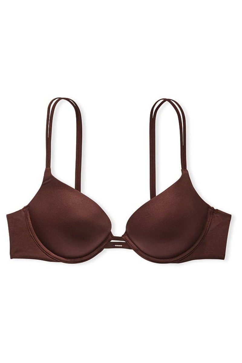 Victoria's Secret Very Sexy Smooth Plunge Push Up Bra Čierne | UQIBE-4289