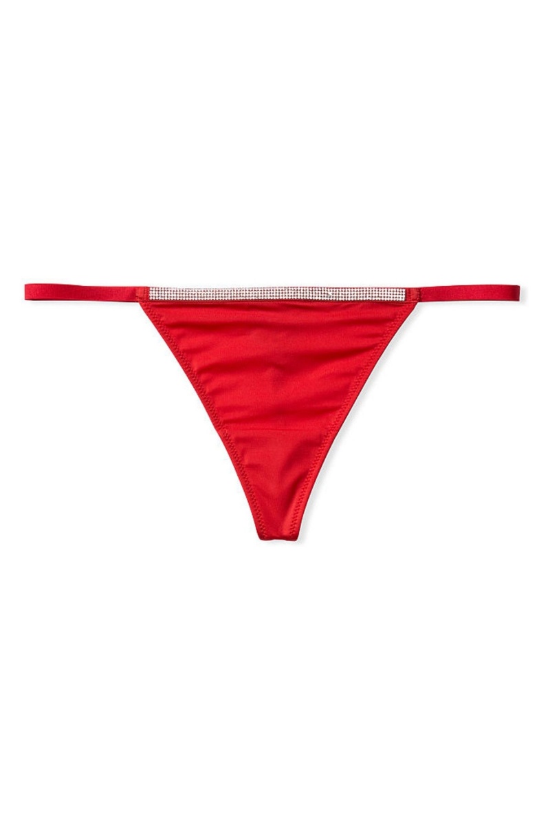 Victoria's Secret Very Sexy Smooth Shine Remienkove Knickers Červené | HTQNR-9436