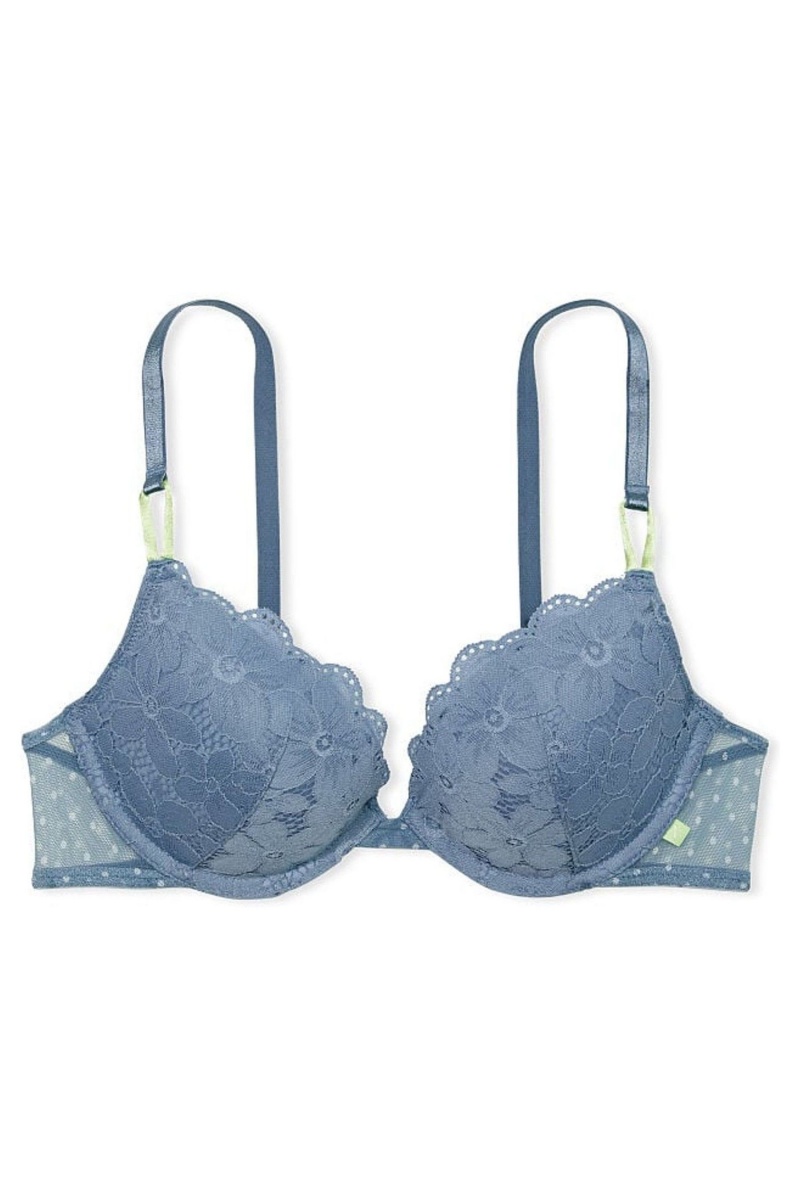 Victoria's Secret Victorias Secret Push Up Cipkovane Bra Modre | IERSX-5986