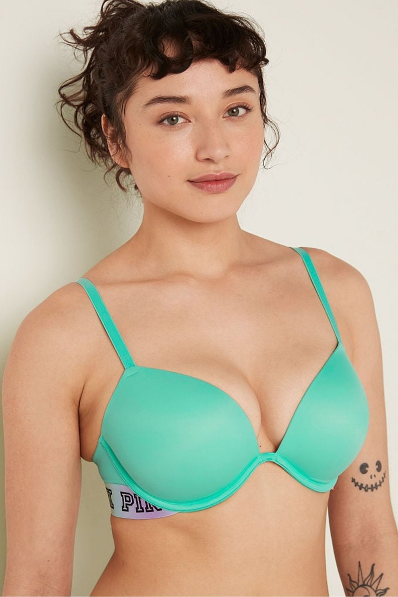 Victoria's Secret Wear Everywhere Add 2 Cups Smooth Push Up T-Shirt Bra Siva | ZDIFR-4380