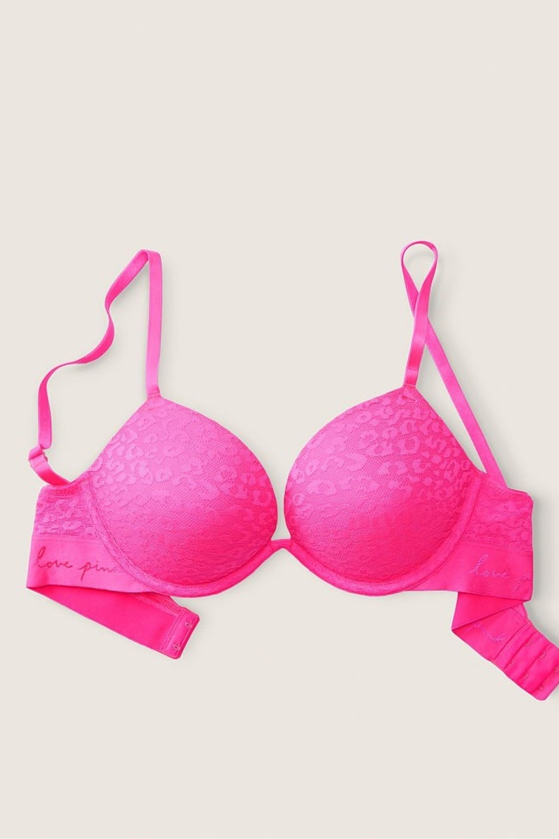 Victoria's Secret Wear Everywhere Cipkovane Push Up T-Shirt Bra Ruzove | LGQEP-6471