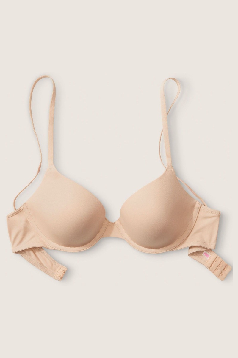 Victoria's Secret Wear Everywhere Cipkovane Lightly Podsite T-Shirt Bra Nude | RMNOL-4783