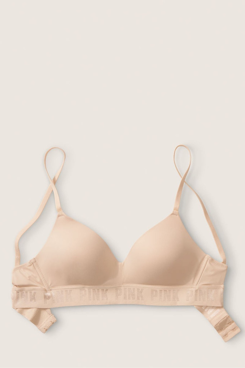 Victoria's Secret Wear Everywhere Smooth Lightly Podsite Non Wired T-Shirt Bra Béžové | UBGNJ-1463