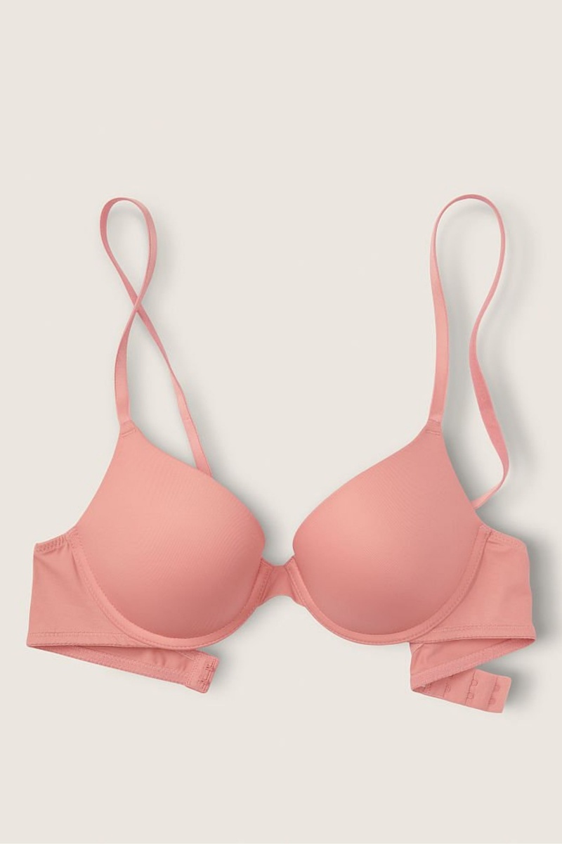 Victoria's Secret Wear Everywhere Smooth Push Up T-Shirt Bra Ruzove Ruzove | EHTIN-1957