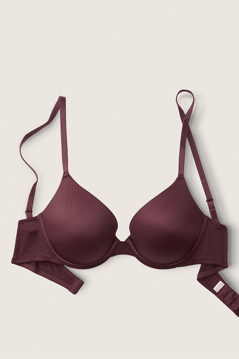 Victoria's Secret Wear Everywhere Smooth Push Up T-Shirt Bra Káva Hnede | ACWKN-6014