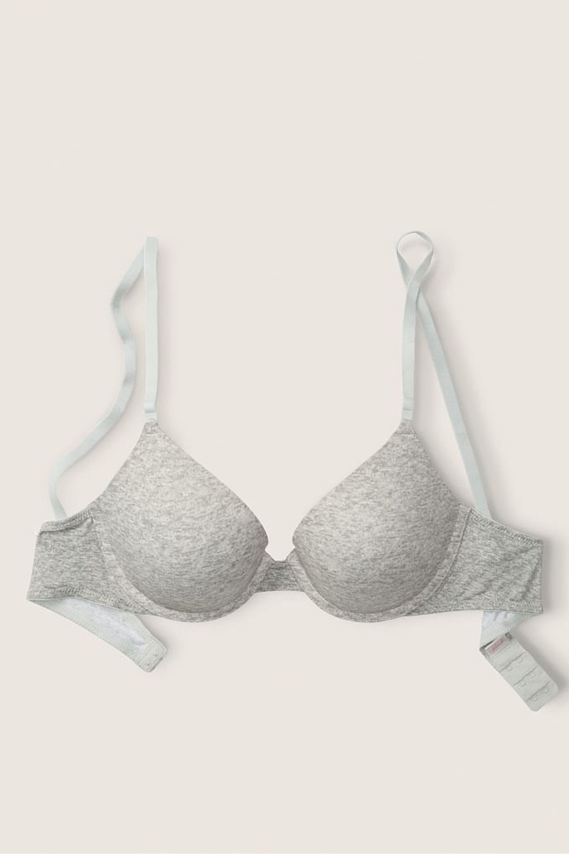 Victoria's Secret Wear Everywhere Smooth Push Up T-Shirt Bra Siva | XUZJI-6319