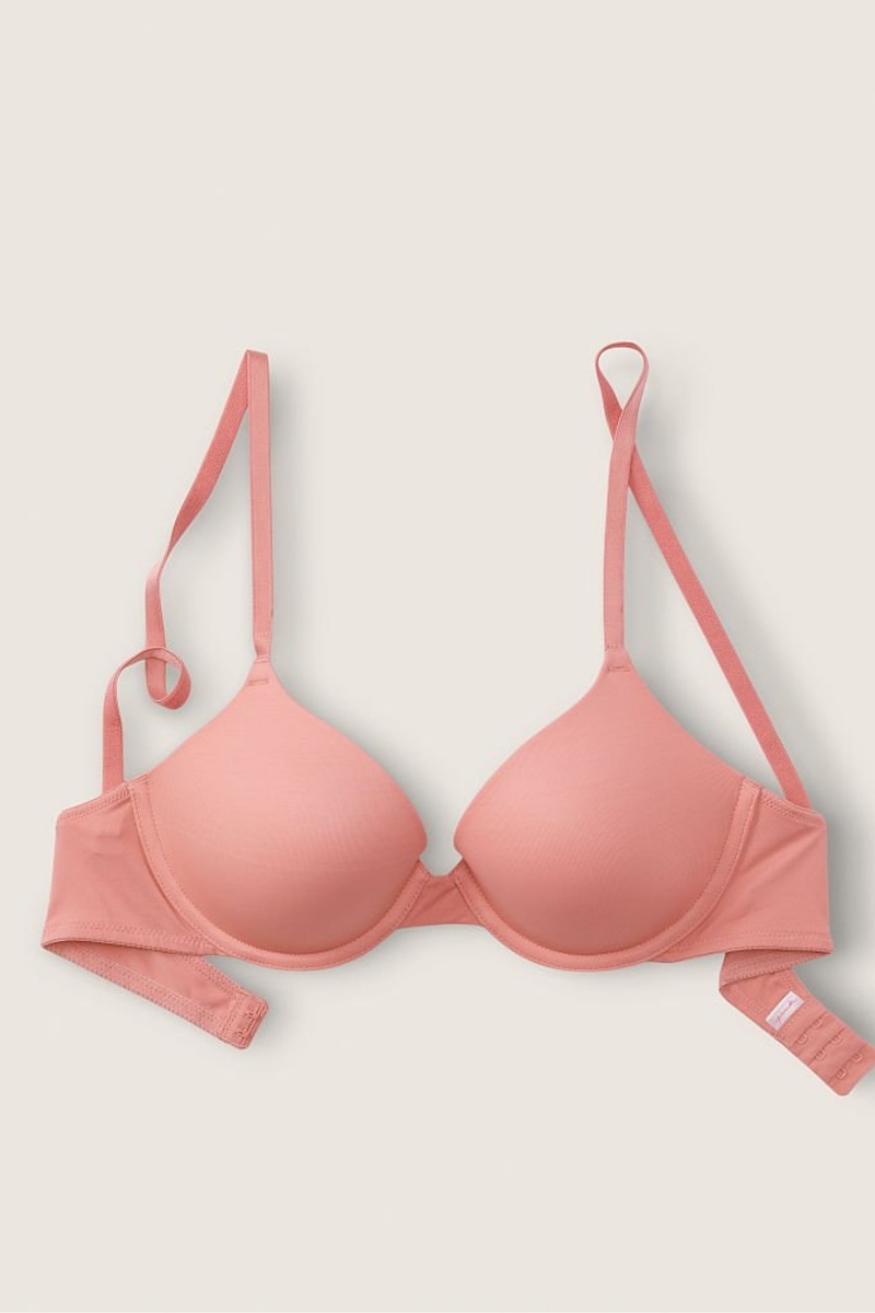 Victoria's Secret Wear Everywhere Smooth Multiway Strapless Push Up Bra Ruzove Ruzove | YFCAN-7984