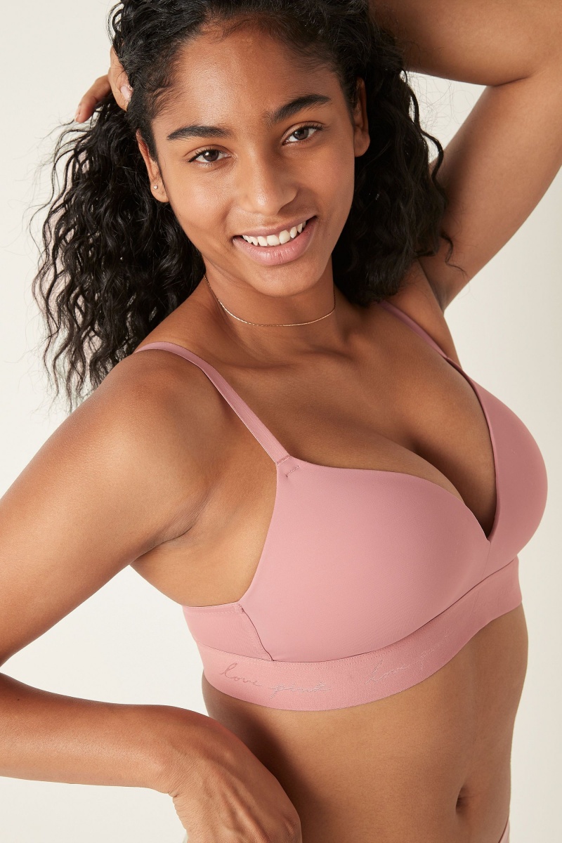 Victoria's Secret Wear Everywhere Smooth Non Wired Push Up T-Shirt Bra Béžové | DUKMR-5960