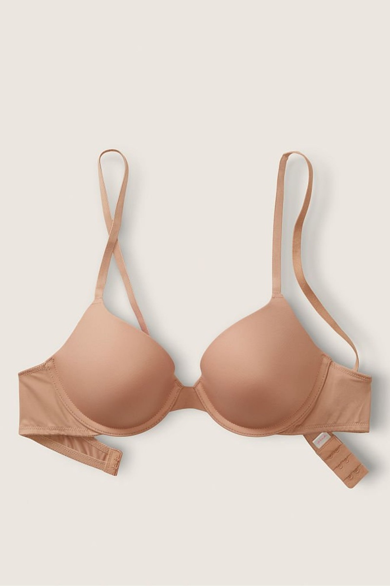 Victoria's Secret Wear Everywhere Smooth Lightly Podsite T-Shirt Bra Mocha Latte Nude | GIARY-2860