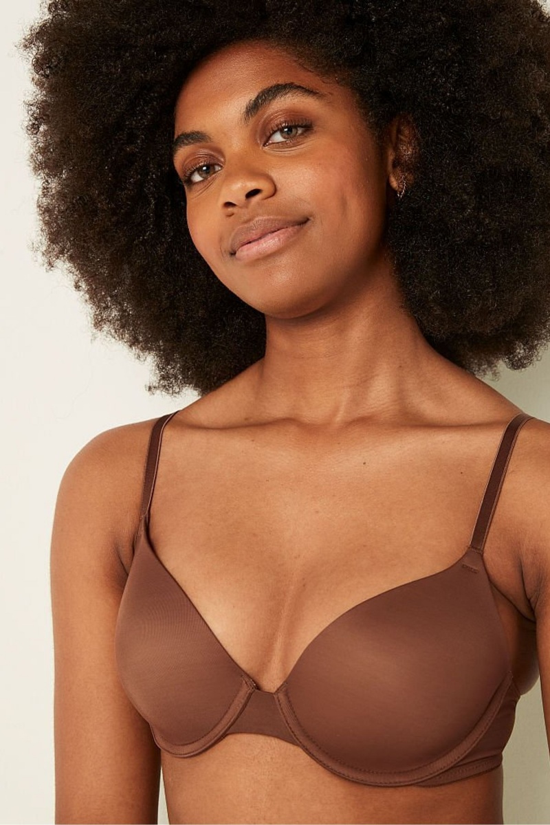 Victoria's Secret Wear Everywhere Smooth Lightly Podsite T-Shirt Bra Soft Cappuccino Nude | YAHCT-9163