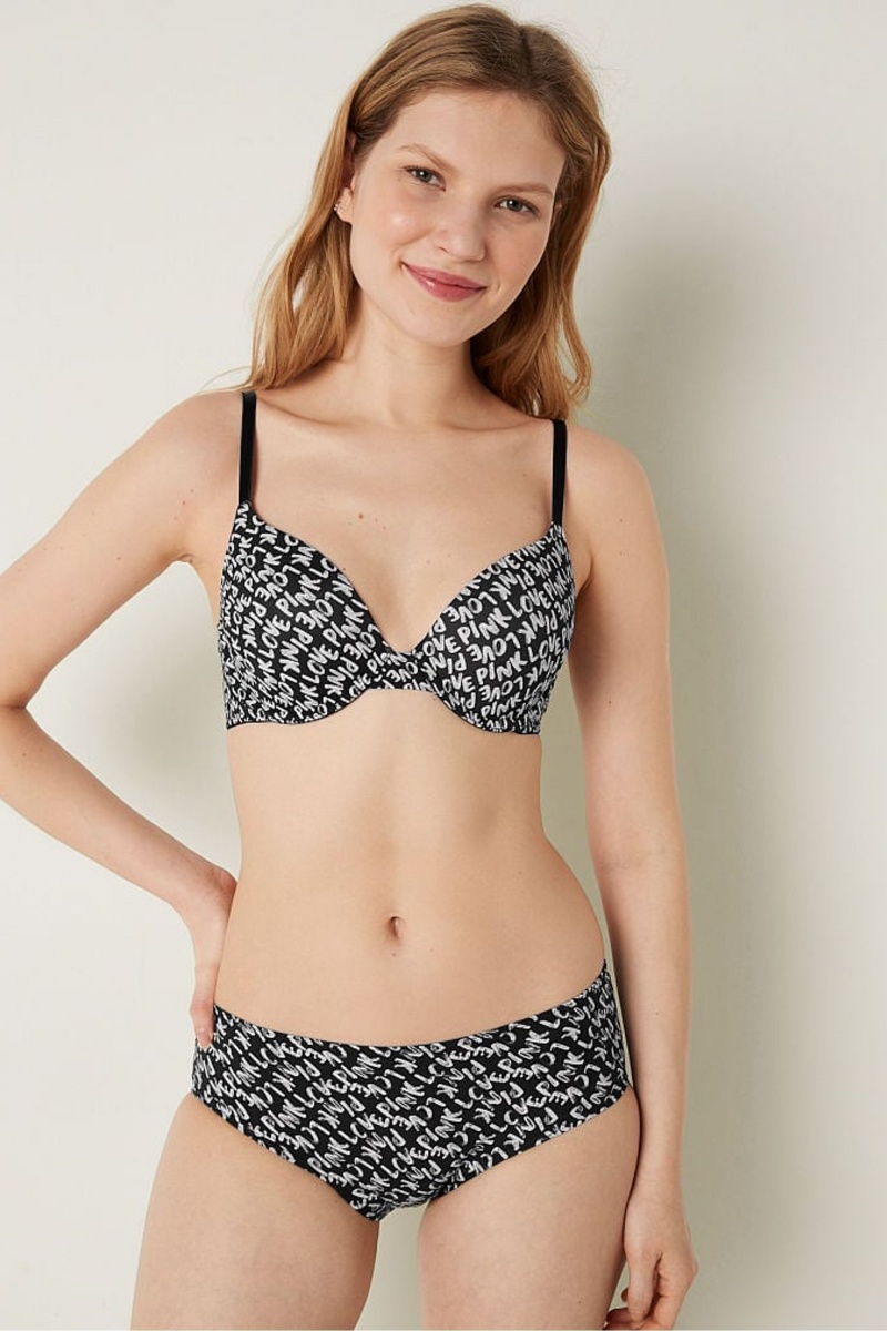 Victoria's Secret Wear Everywhere Smooth Lightly Podsite T Shirt Bra Čierne | QIBTU-0246