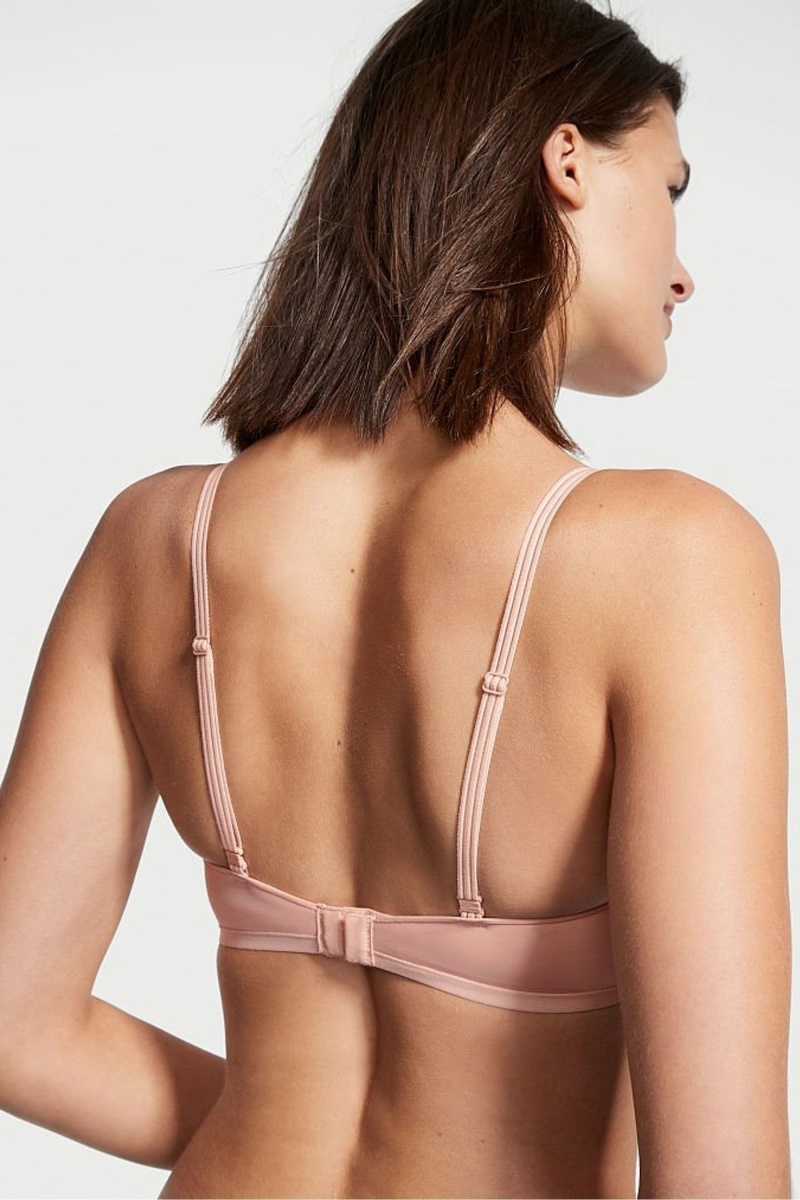 Victoria's Secret Wireless Scoop Lounge Bra Nude | KEJOX-2583